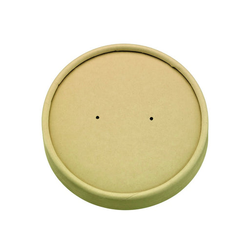 Tapa plana de cartón kraft marrón sin plástico, Base agua Ø1500mm - 45Uds