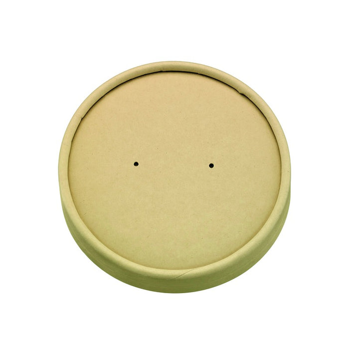 Tapa plana de cartón kraft marrón sin plástico, Base agua Ø1500mm - 45Uds