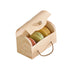 Mini caja de madera con lengüeta para 3 macarrones 110x80mm A55mm - 100Uds