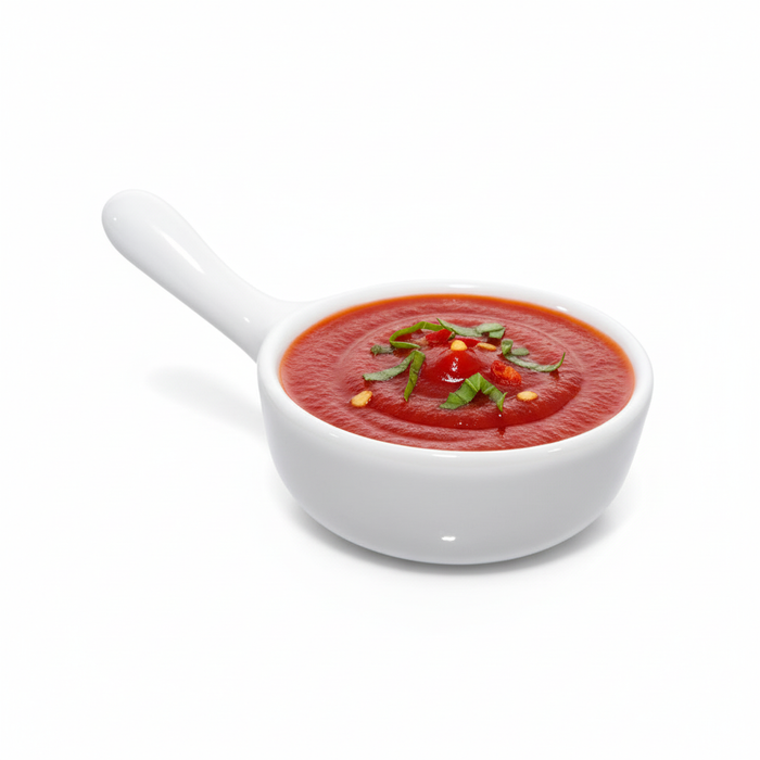 Mini sartén de porcelana blanca 100x61mm A40mm - 4Uds