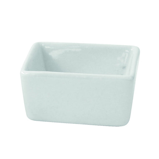 Mini cuenco cuadrado de porcelana blanca 60x60mm A53mm - 4Uds