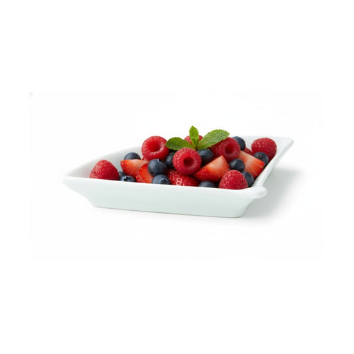 Mini abanico de porcelana blanca 100x76mm A14mm - 4Uds