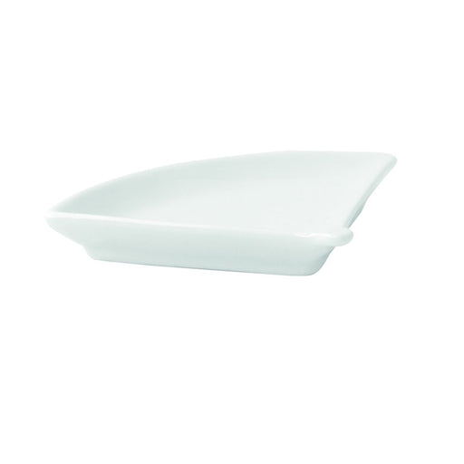 Mini abanico de porcelana blanca 100x76mm A14mm - 4Uds