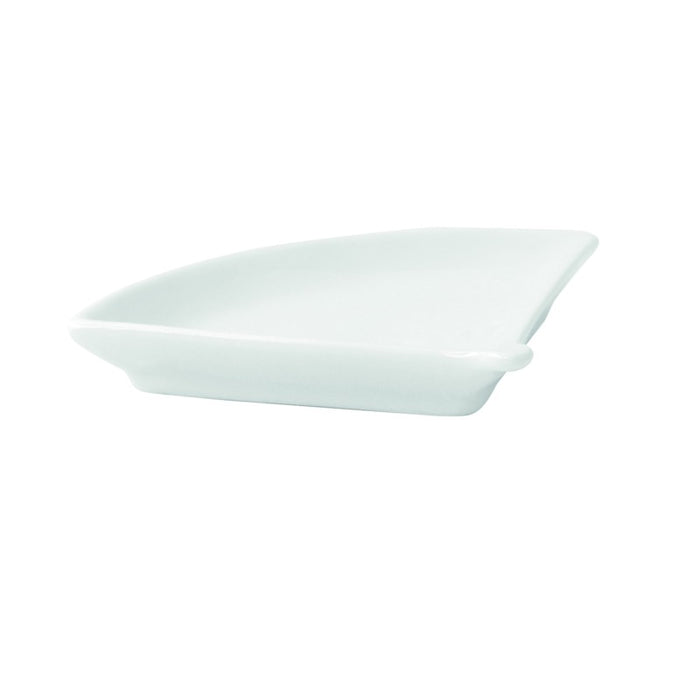 Mini abanico de porcelana blanca 100x76mm A14mm - 4Uds