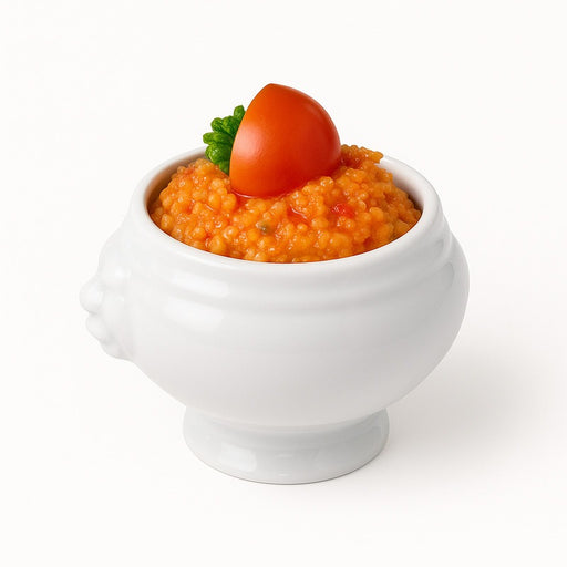 Mini sopera de porcelana blanca 80x65mm A50mm - 6Uds