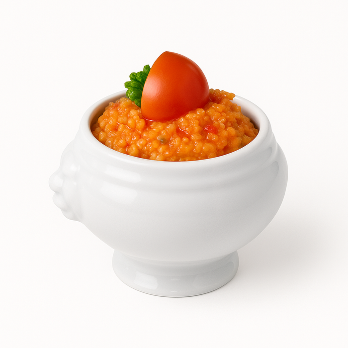 Mini sopera de porcelana blanca 80x65mm A50mm - 6Uds