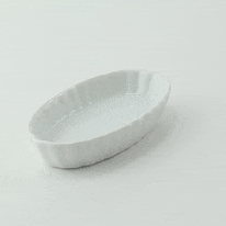 Mini molde ovalado de porcelana 100x58mm A20mm - 4Uds