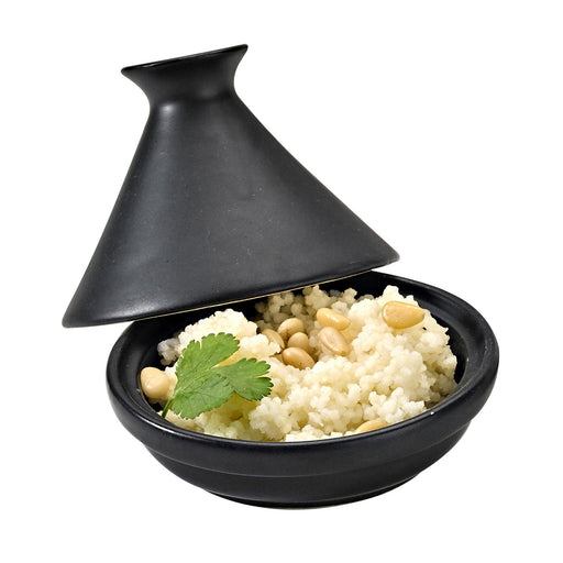 Mini tajin de porcelana negra A80mm - 4Uds
