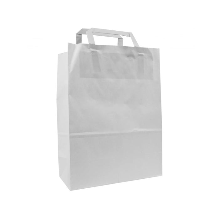 Mini bolsa de papel blanca con asas 200x100mm A280mm - 250Uds