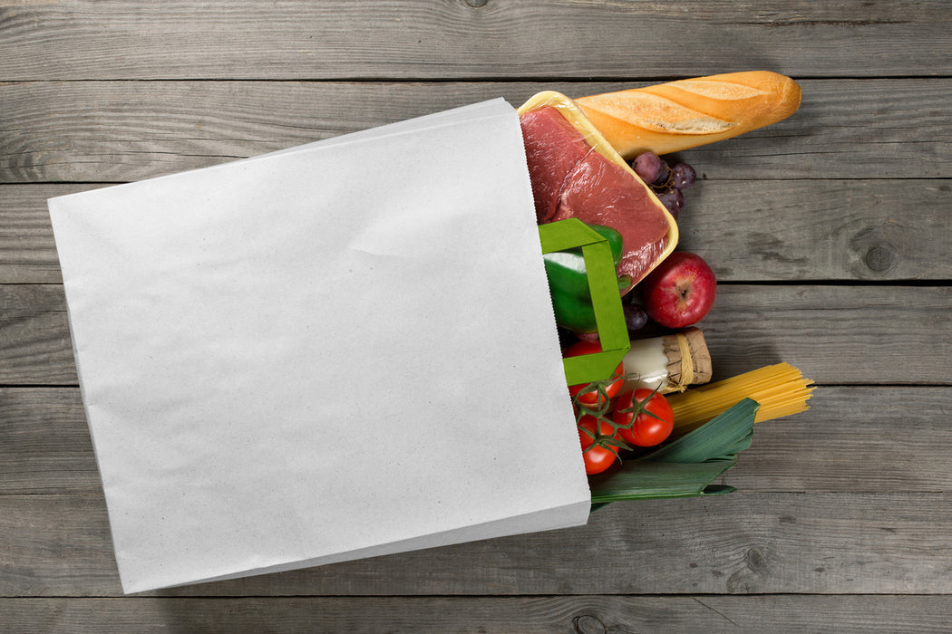 Bolsa de papel blanco reciclado 200x100mm A280mm - 250Uds