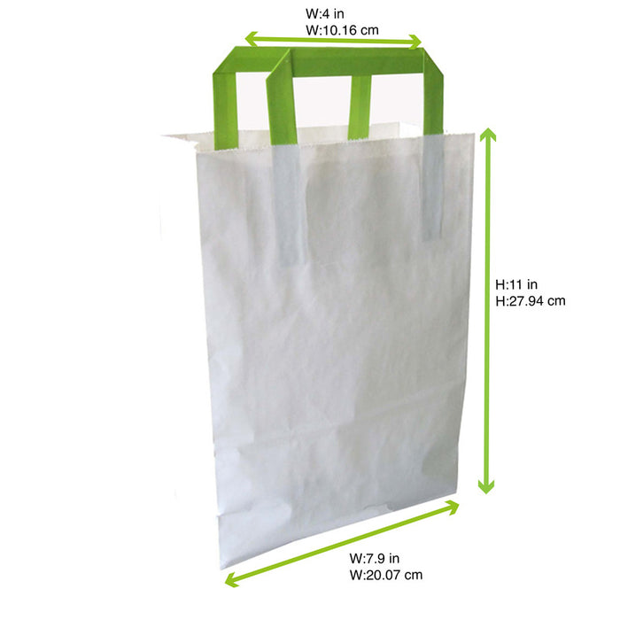 Bolsa de papel blanco reciclado 200x100mm A280mm - 250Uds
