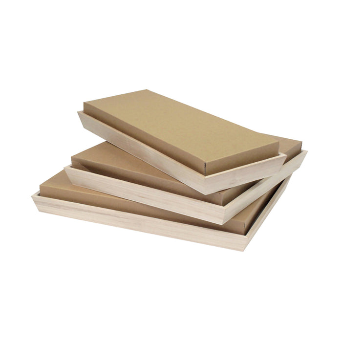 Tapa plana marrón de cartón Noa 390x150mm A60mm - 100Uds
