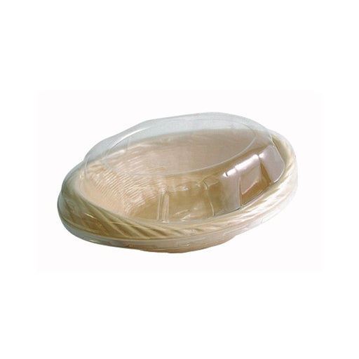 Cesta de plástico beige grande trenzado 270x210mm A70mm - 125Uds