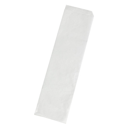 Bolsa de papel blanca antigrasa abierta por 2 lados 340x85mm - 1000Uds