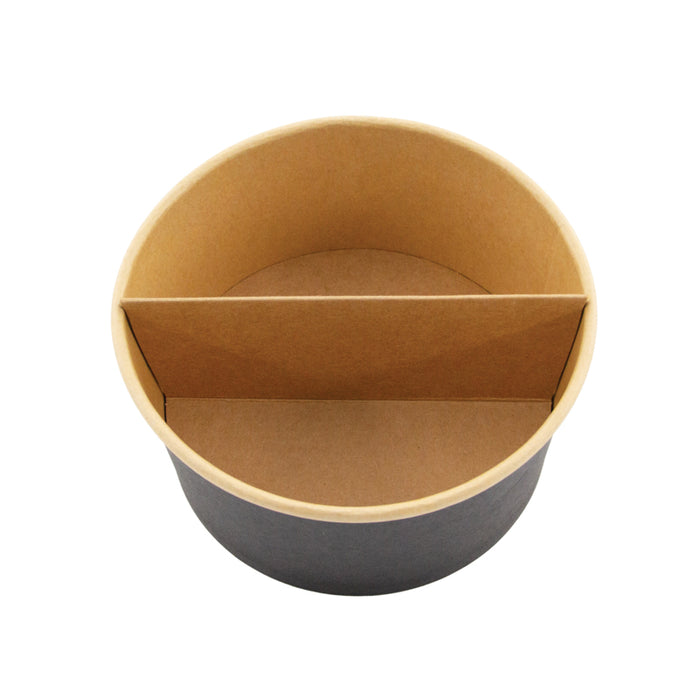 Ensaladera redonda multiusos BUCKATY cartón negra 900ml Ø150mm A75mm - 45Uds