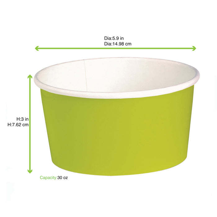 Ensaladera redonda multiusos BUCKATY cartón verde 900ml Ø150mm A75mm - 45Uds