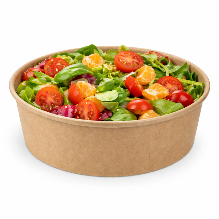 Ensaladera redonda multiusos BUCKATY cartón kraft 1000ml Ø187mm A59mm - 50Uds