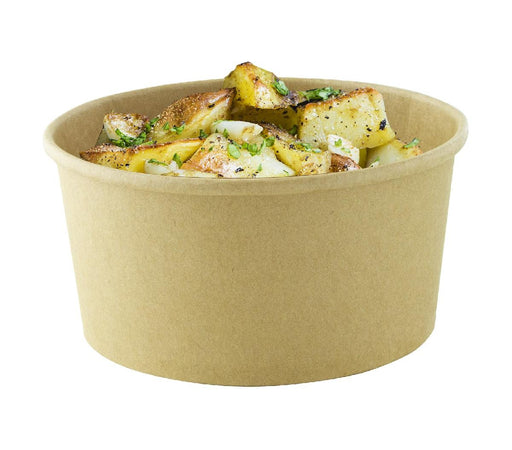 Ensaladera redonda multiusos BUCKATY cartón kraft 1000ml Ø187mm A59mm - 50Uds