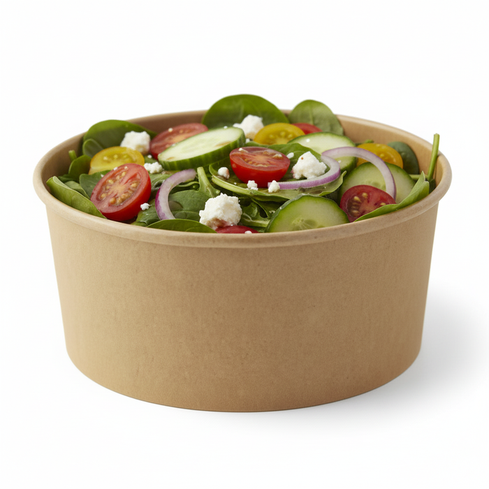 Ensaladera redonda multiusos BUCKATY cartón kraft 1200ml Ø150mm A100mm - 45Uds