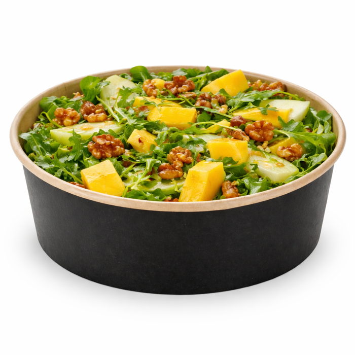 Ensaladera redonda multiusos BUCKATY cartón negro 1300ml Ø185mm A70mm - 45Uds