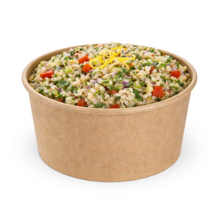 Ensaladera redonda multiusos BUCKATY cartón kraft 1500ml Ø187mm A66mm - 50Uds