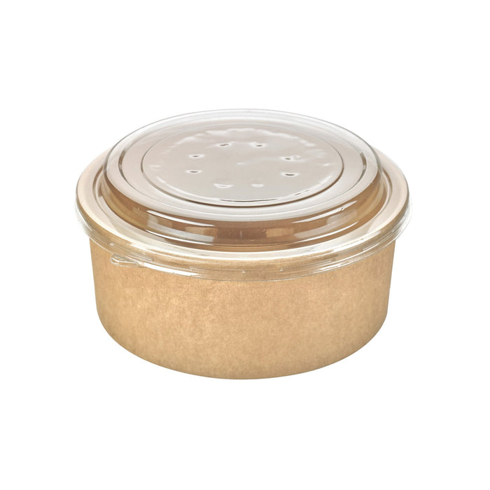 Ensaladera redonda multiusos BUCKATY cartón kraft 1500ml Ø187mm A66mm - 50Uds