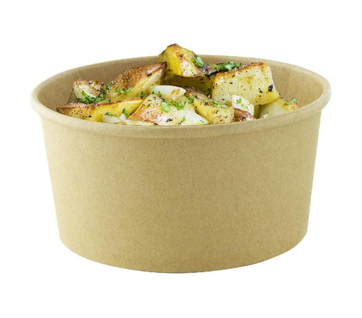Ensaladera redonda multiusos BUCKATY cartón kraft 1560ml Ø185mm A82mm - 45Uds
