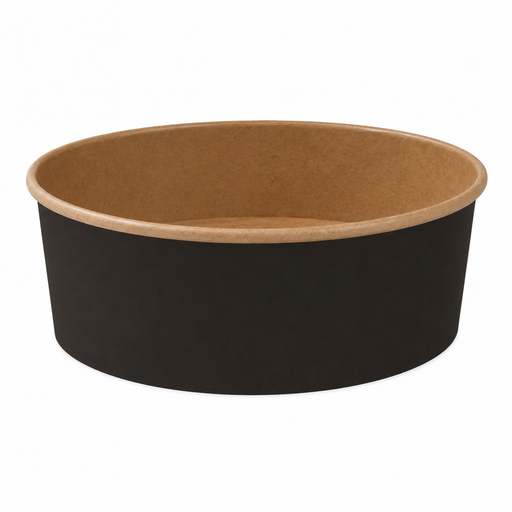 Ensaladera redonda multiusos BUCKATY cartón negra 750ml Ø142mm A70mm - 50Uds