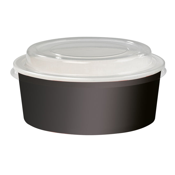 Ensaladera redonda multiusos BUCKATY cartón negra 750ml Ø142mm A70mm - 50Uds