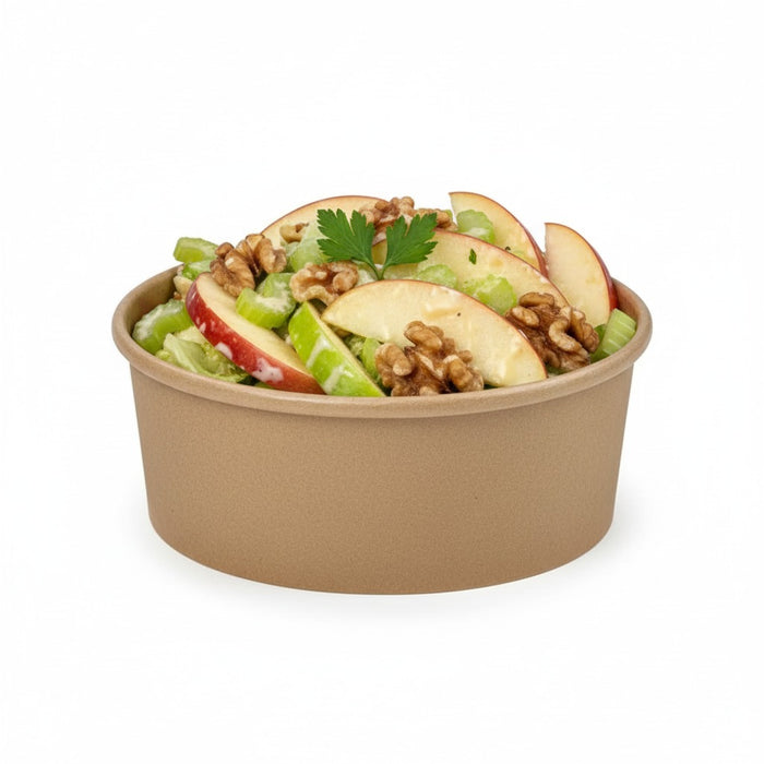 Ensaladera redonda multiusos BUCKATY cartón kraft 750ml Ø145mm A68mm - 50Uds