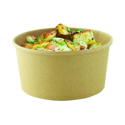 Ensaladera redonda multiusos BUCKATY cartón kraft 880ml Ø185mm A50mm - 45Uds