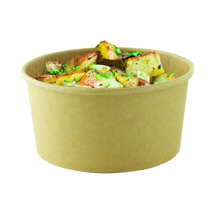 Ensaladera redonda multiusos BUCKATY cartón kraft 880ml Ø185mm A50mm - 45Uds