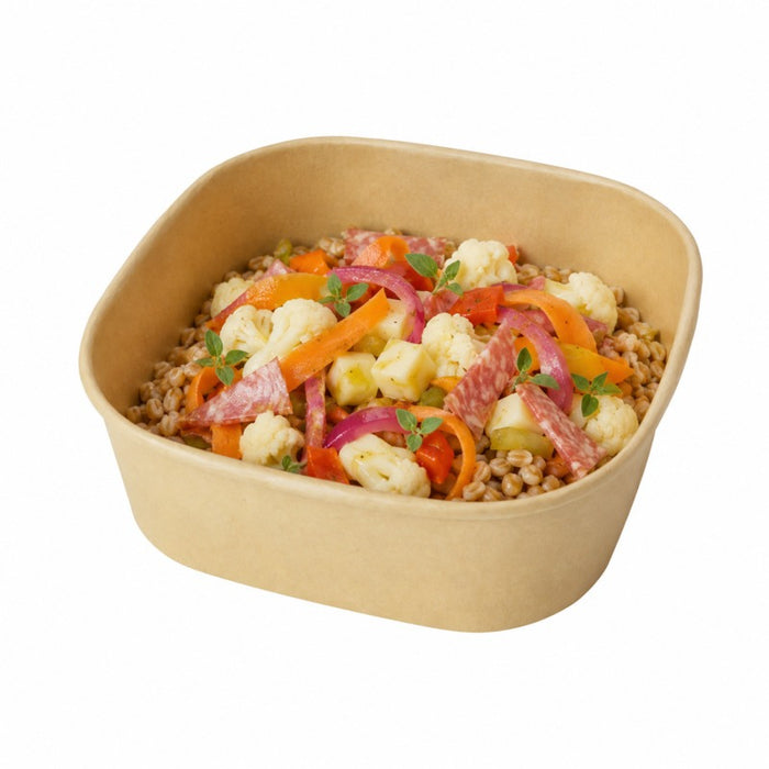 Ensaladera cuadrada multiusos Kraft 170x170mm H42mm 750ml - 50Uds
