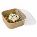 Tapa de PET para ensaladera cuadrada  130x130mm - 50Uds