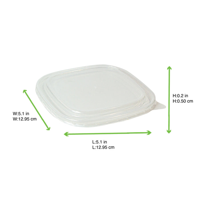 Tapa de PP para ensaladera cuadrada  130x130mm - 50Uds
