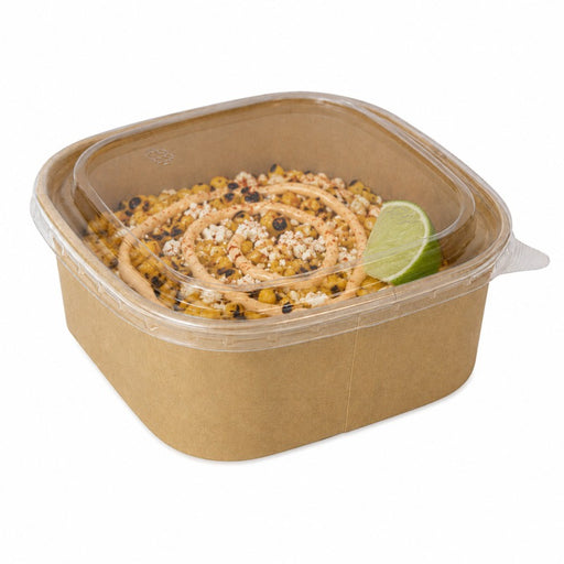 Tapa de PET para ensaladera cuadrada  170x170mm - 50Uds