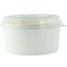 Combo Ensaladera redonda multiusos BUCKATY cartón blanco con tapa PET 1 140ml Ø187mm A67mm - 50Uds