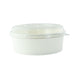 Combo Ensaladera redonda multiusos BUCKATY cartón blanco con tapa PET 550ml Ø150mm A50mm - 50Uds