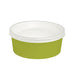 Combo Ensaladera redonda cartón verde BUCKATY con tapa 550ml Ø150mm A50mm - 24Uds