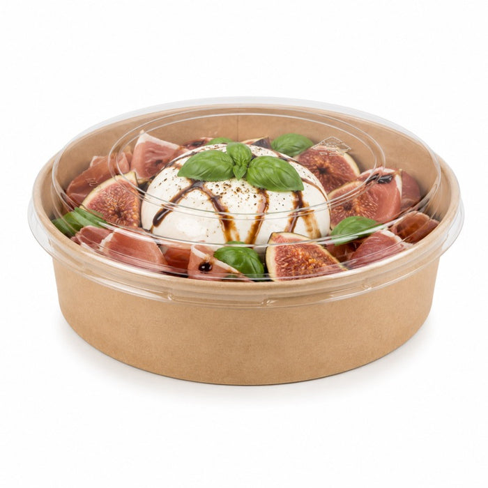 Tapa plana transparente PET Ø165mm - 45Uds