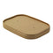 Tapa plana rectangular de cartón marrón perforado para vapor 172x124mm A16mm - 25Uds