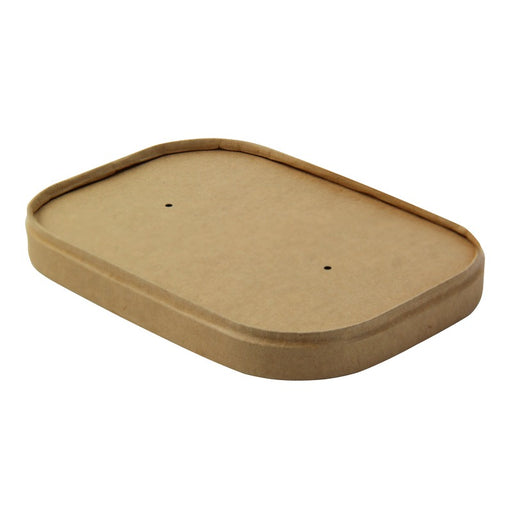Tapa plana rectangular de cartón marrón perforado para vapor 172x124mm A16mm - 25Uds