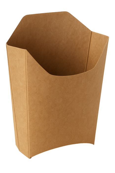 Envase kraft tipo Bolsillo para patatas fritas 115x90mm A110mm - 50Uds