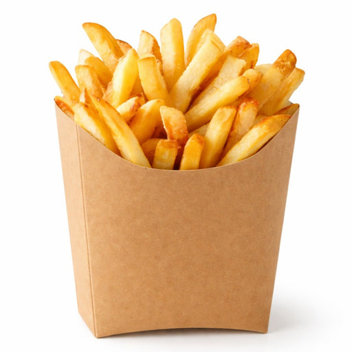 Envase kraft tipo Bolsillo para patatas fritas 115x90mm A110mm - 50Uds