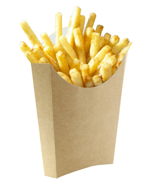 Envase kraft tipo Bolsillo maxi para patatas fritas 480ml 115x90mm A140mm - 50Uds