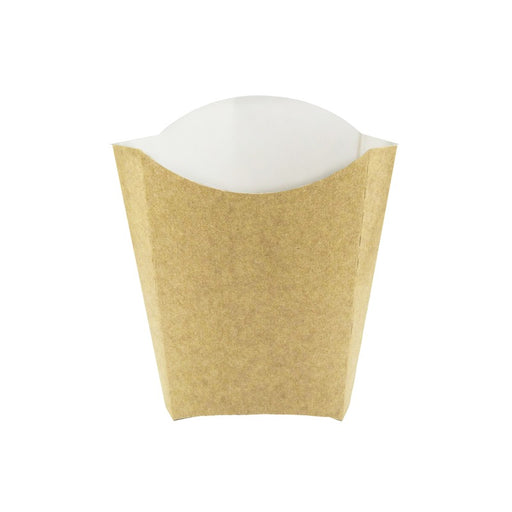 Envase kraft tipo Bolsillo maxi para patatas fritas 480ml 115x90mm A140mm - 50Uds