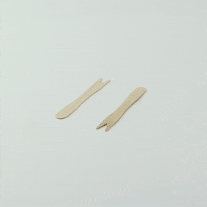 Tenedor de madera para patatas fritas 11mm A85mm - 1000Uds