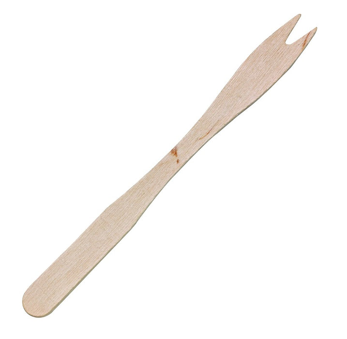 Tenedor de madera para patatas fritas 11mm A85mm - 1000Uds