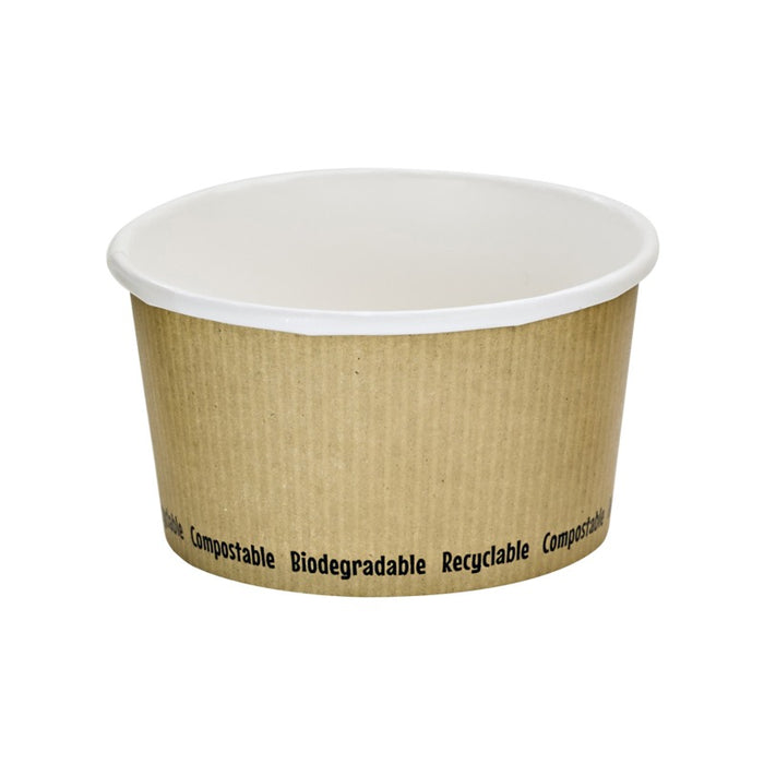 Tarrina para sopa CPLA diseño NATURE 340ml A63mm - 25Uds
