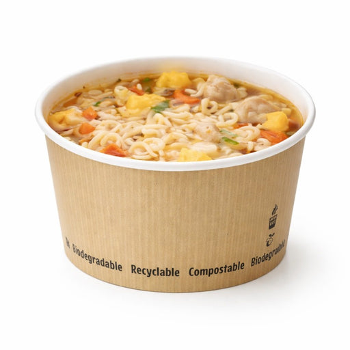 Tarrina para sopa CPLA diseño NATURE 450ml A80mm - 25Uds